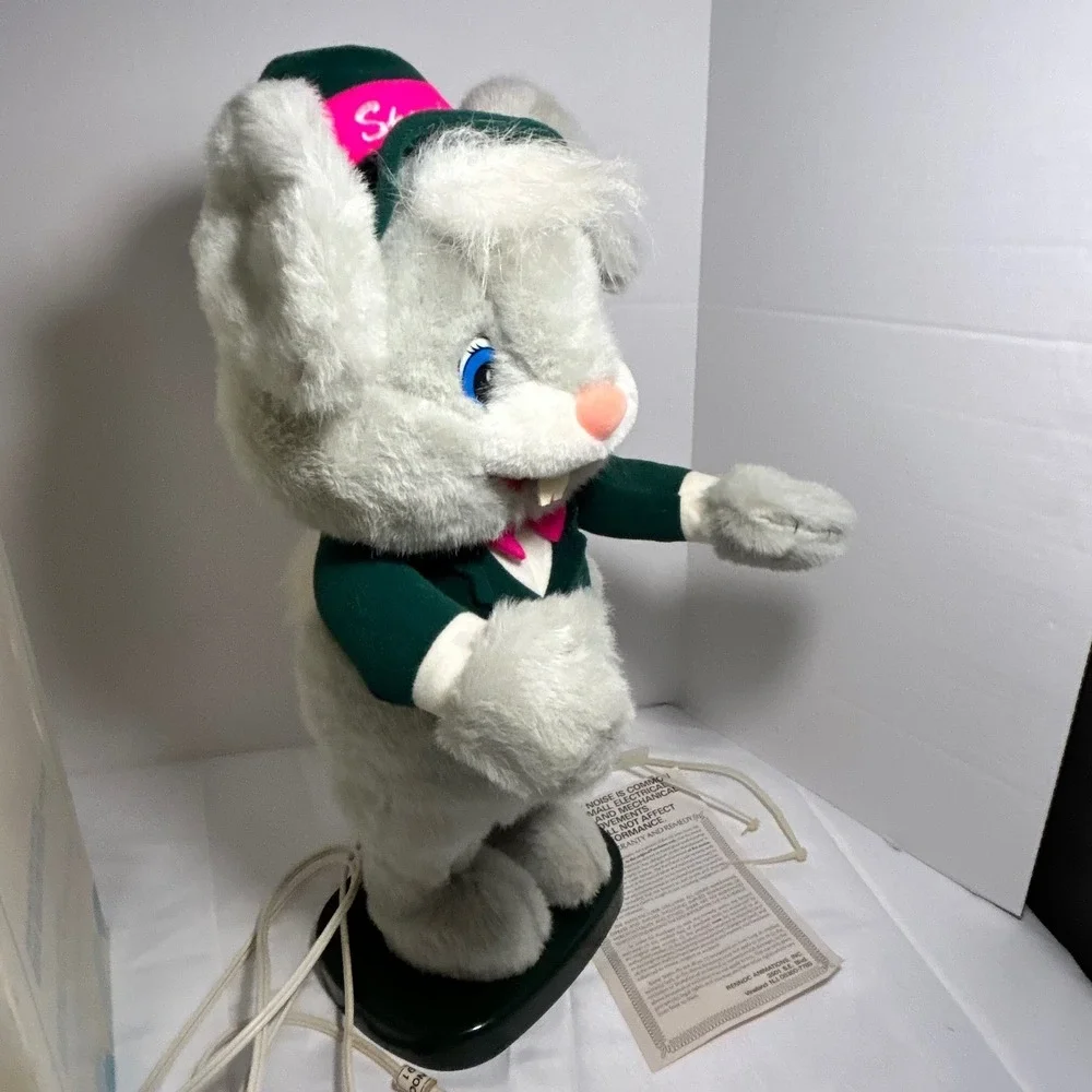Vintage Goldsboro‎ Speedy Cottontail Animated Easter Bunny Rabbit Green Pink Hat
